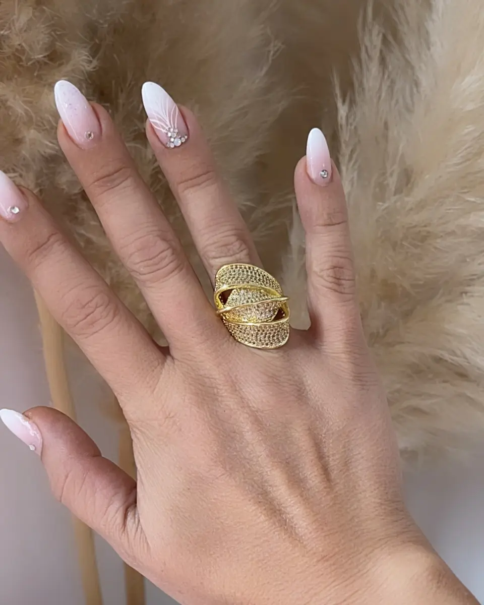 Anillo Elipse Entrelazado Circones Gold 3