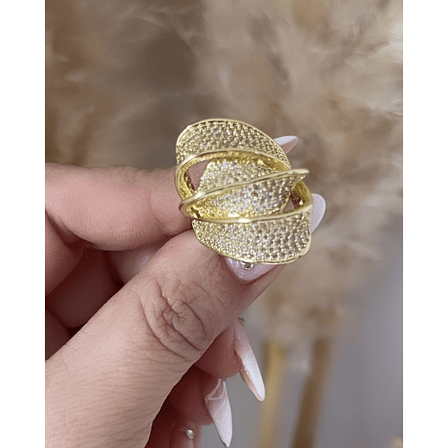 Anillo Elipse Entrelazado Circones Gold