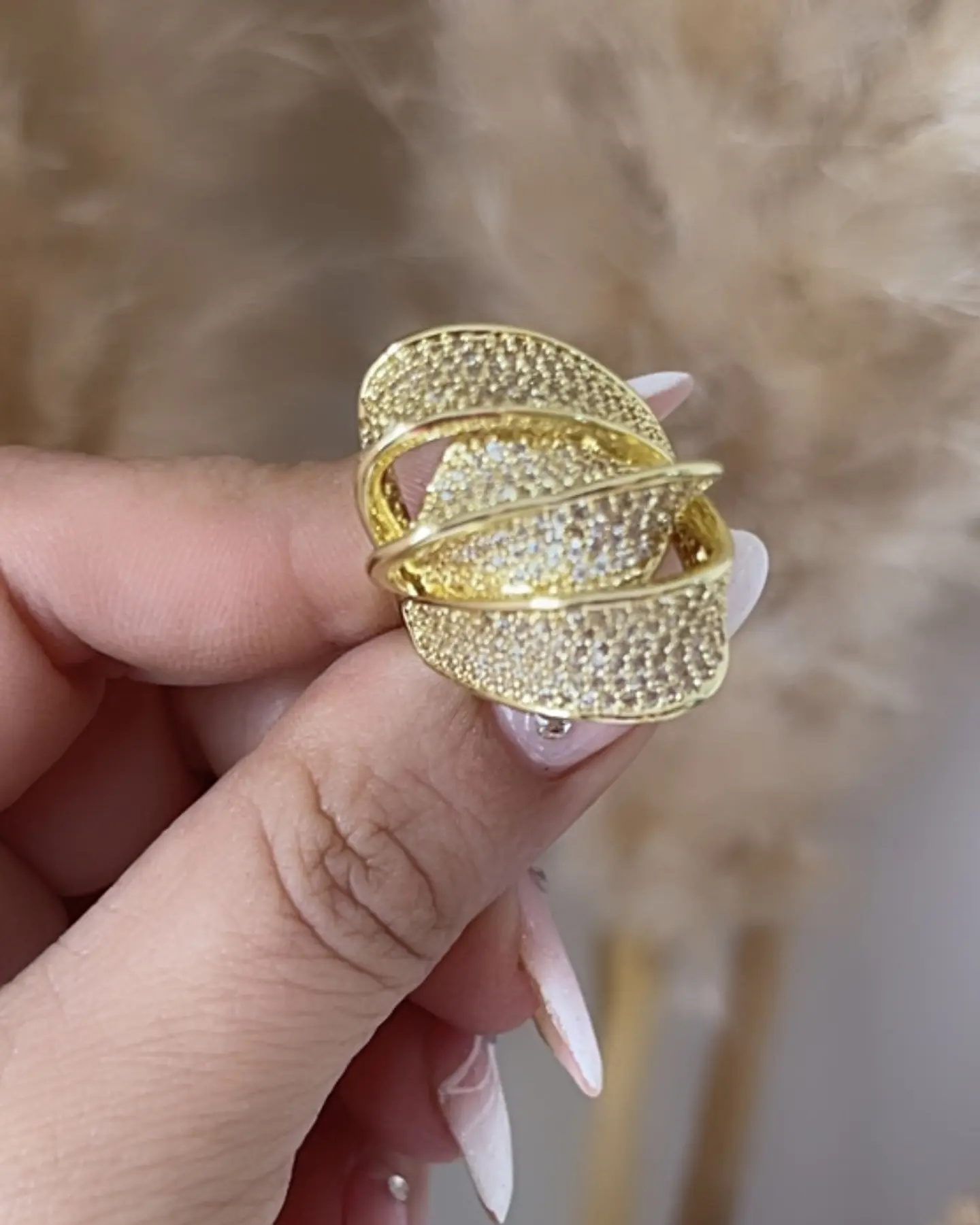 Anillo Elipse Entrelazado Circones Gold 2