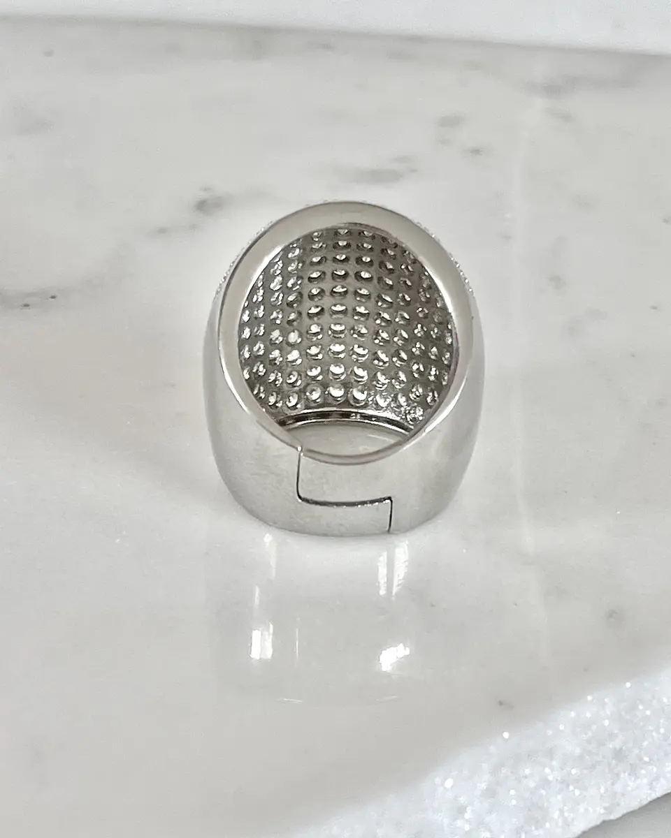 Maxi Anillo Macizo Mónaco Silver 8