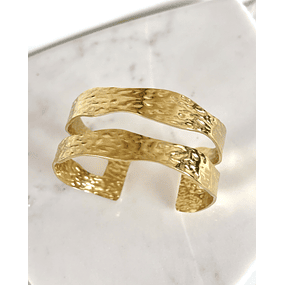 Esclava Martillada Doble Gold