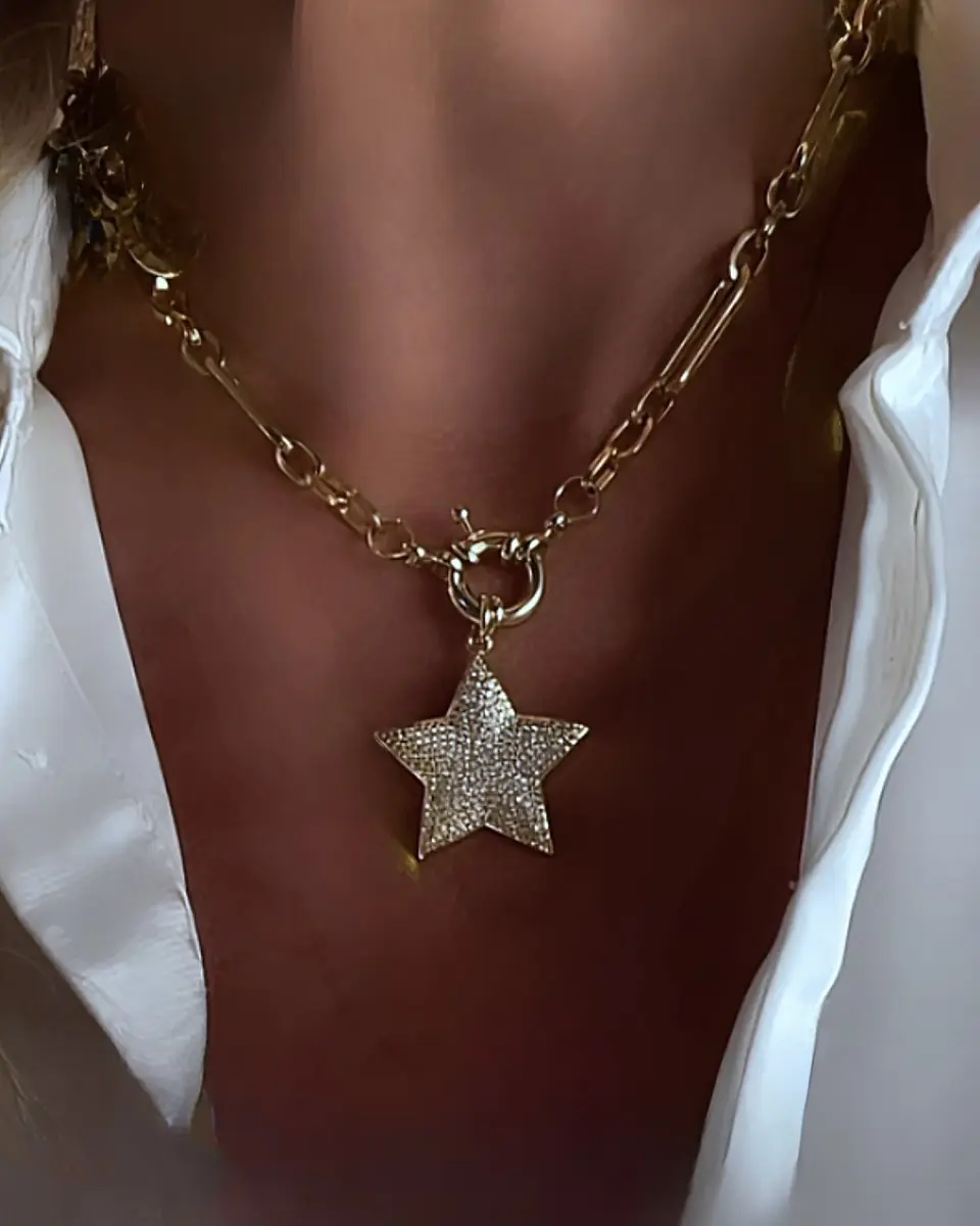 Collar Estrella Circones Gold  1