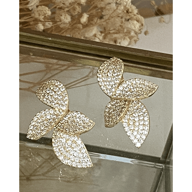 Aros Pétalos Circones Gold