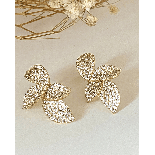Aros Pétalos Circones Gold