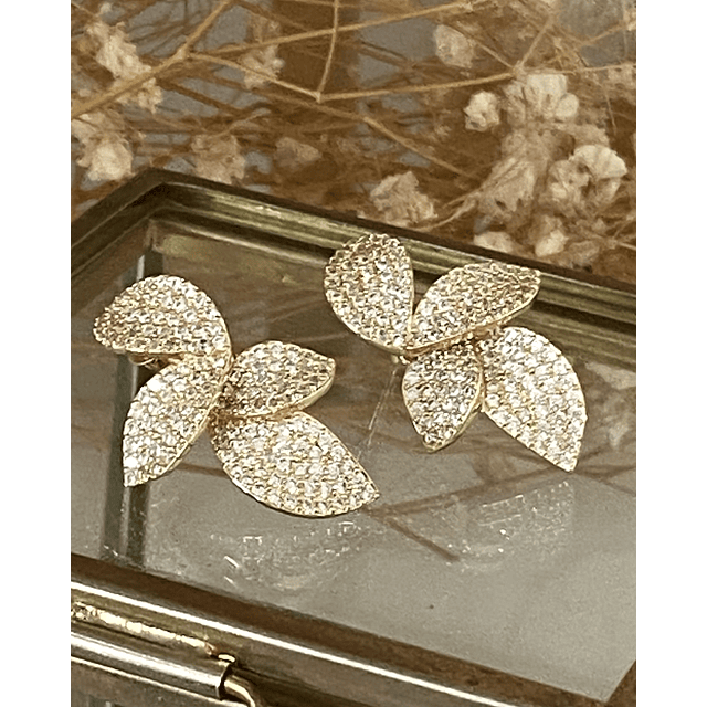 Aros Pétalos Circones Gold