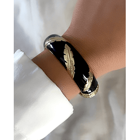 Maxi Brazalete Plumas Gold