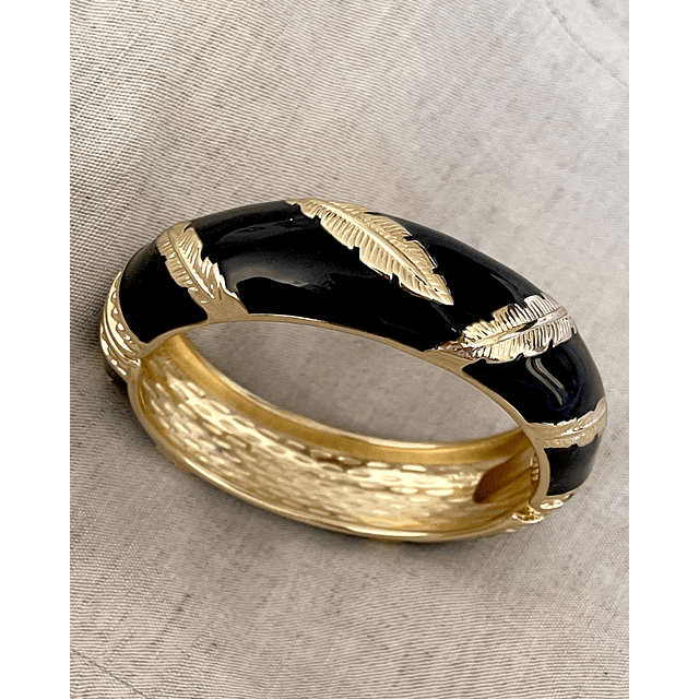 Maxi Brazalete Plumas Gold