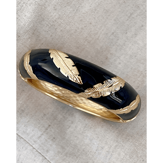 Maxi Brazalete Plumas Gold