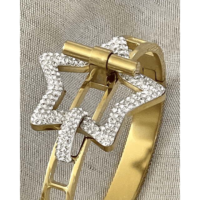 Brazalete Bicolor Circones Estrella Gold