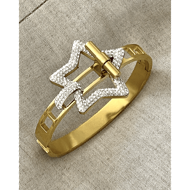 Brazalete Bicolor Circones Estrella Gold