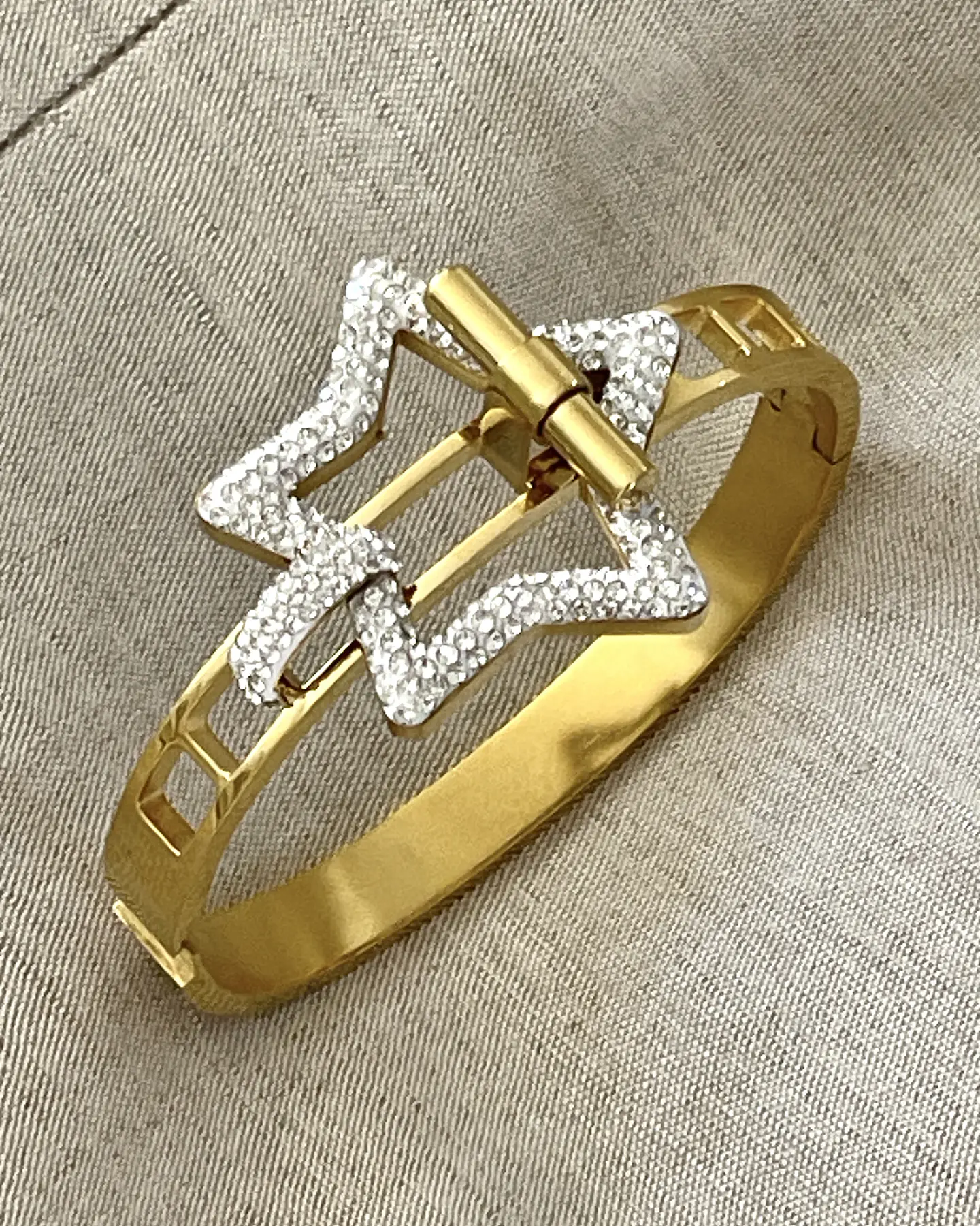 Brazalete Bicolor Circones Estrella Gold 2