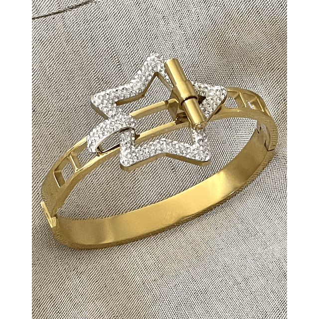 Brazalete Bicolor Circones Estrella Gold