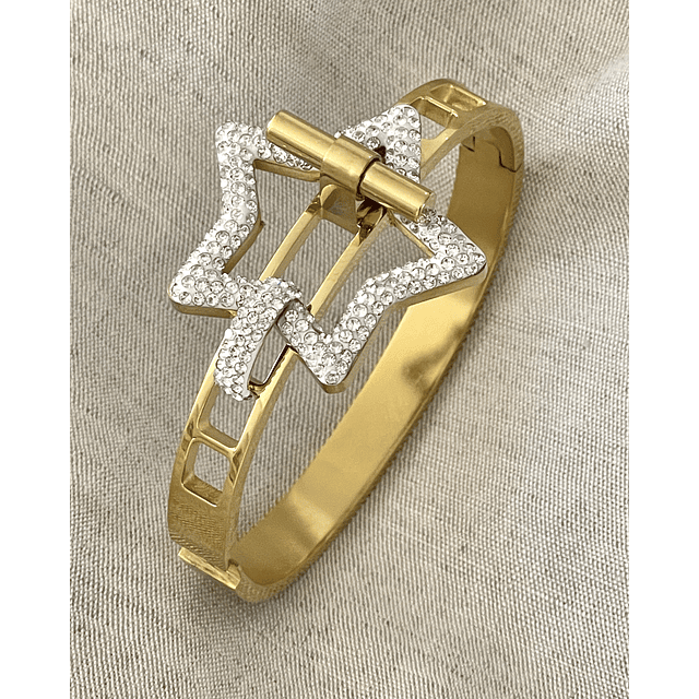 Brazalete Bicolor Circones Estrella Gold