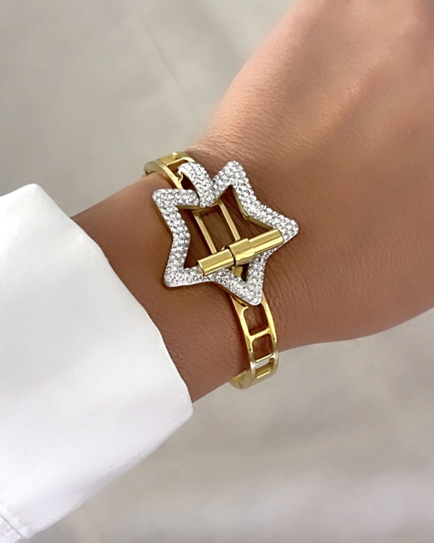 Brazalete Bicolor Circones Estrella Gold 1