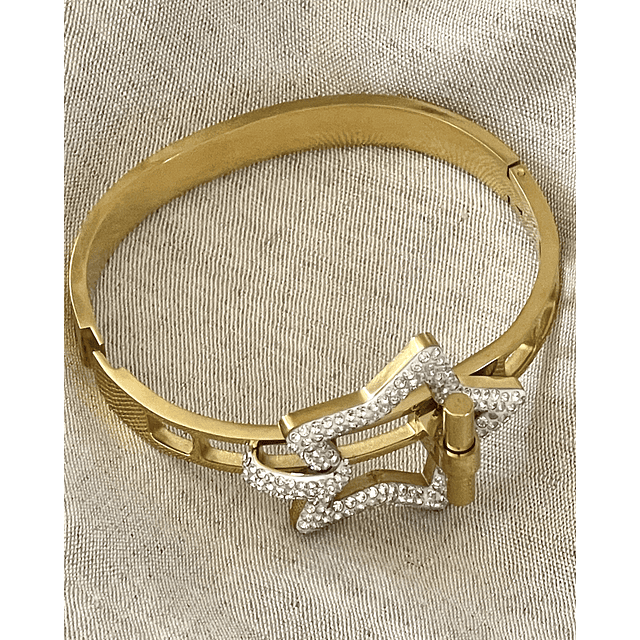 Brazalete Bicolor Circones Estrella Gold