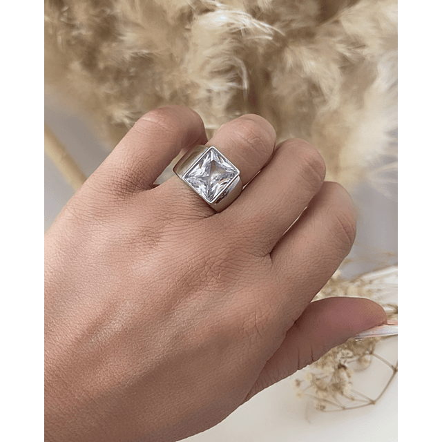 Anillo Maxi Cristal Silver