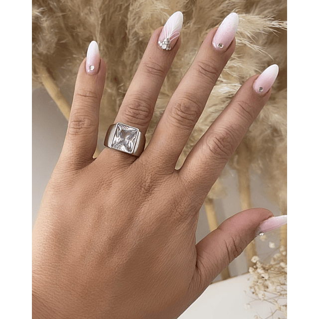 Anillo Maxi Cristal Silver