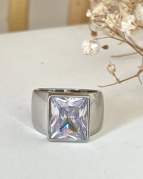 Anillo Maxi Cristal Silver