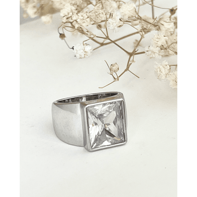 Anillo Maxi Cristal Silver