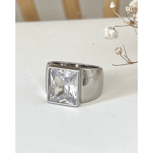 Anillo Maxi Cristal Silver