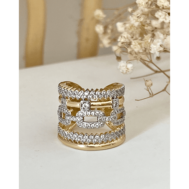 Maxi Anillo Montecarlo Circones Gold 
