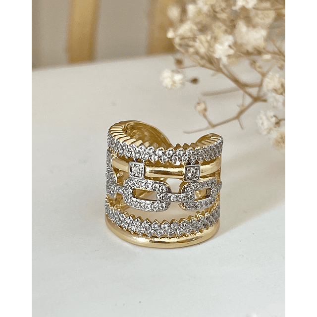 Maxi Anillo Montecarlo Circones Gold 