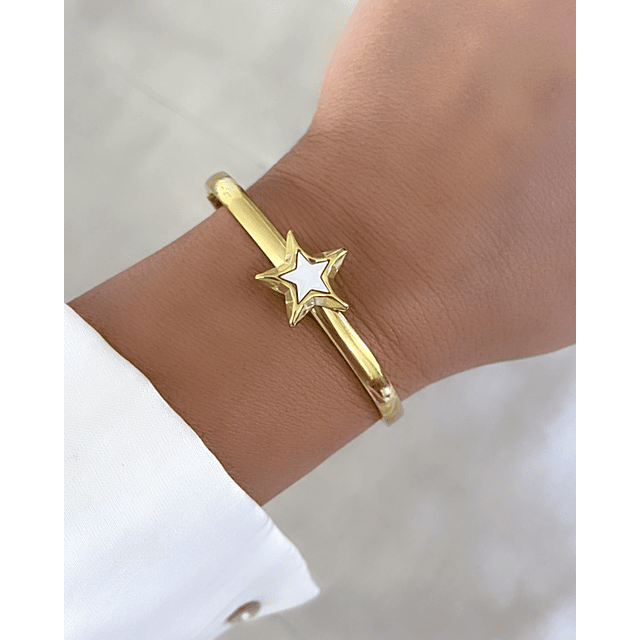 Brazalete  Estrella Blanca Gold 