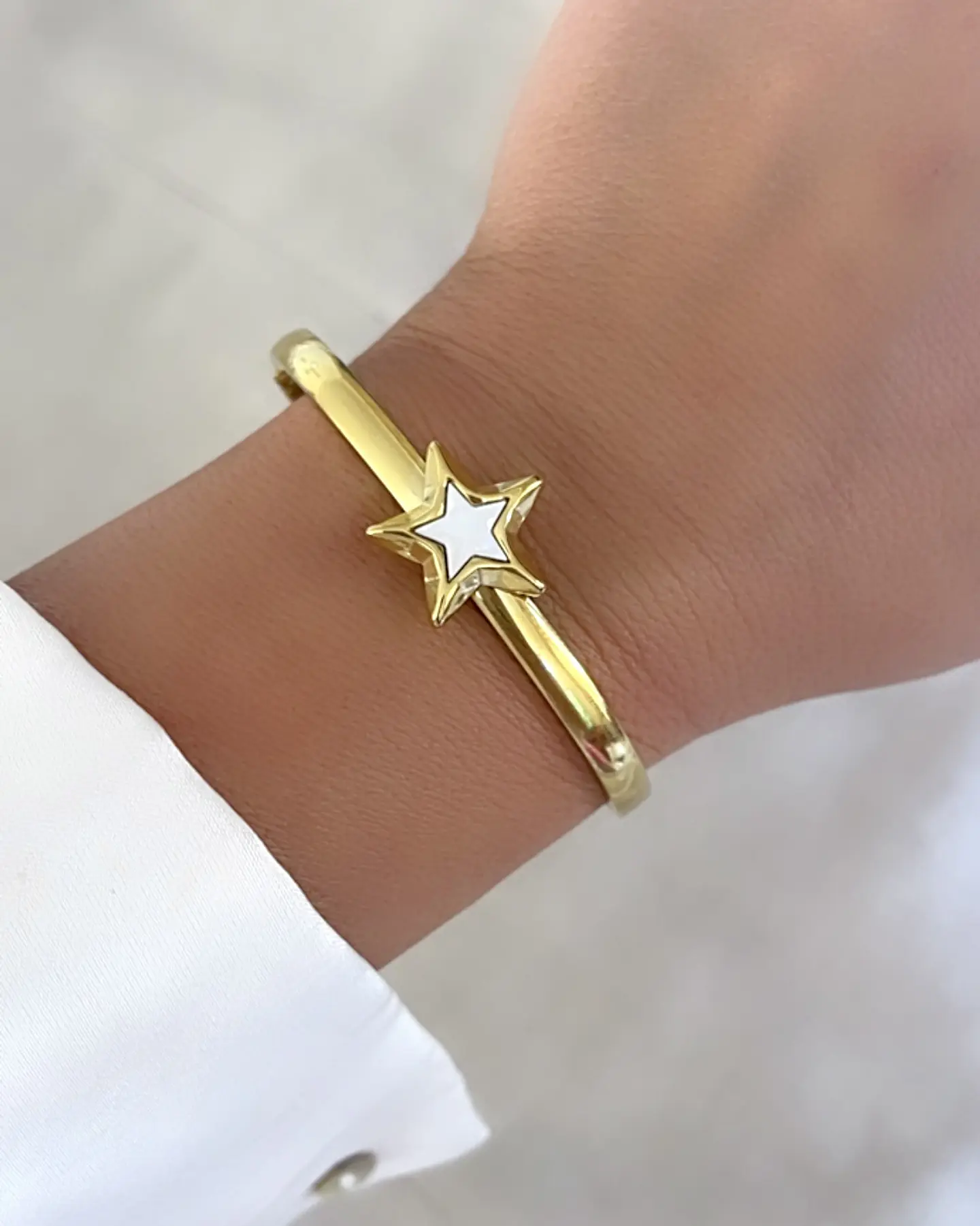 Brazalete  Estrella Blanca Gold  1