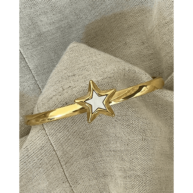Brazalete  Estrella Blanca Gold 