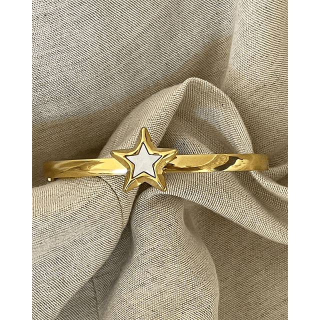 Brazalete  Estrella Blanca Gold 