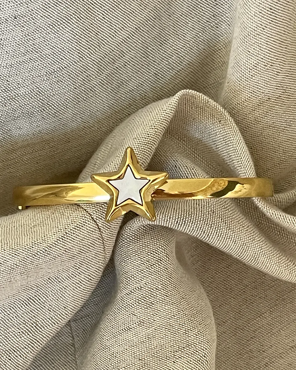 Brazalete  Estrella Blanca Gold  3