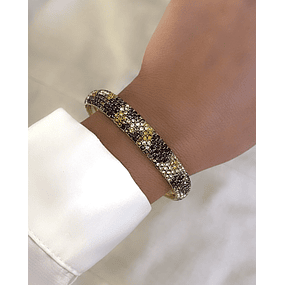 Esclava Leopardo Print Delgada gold