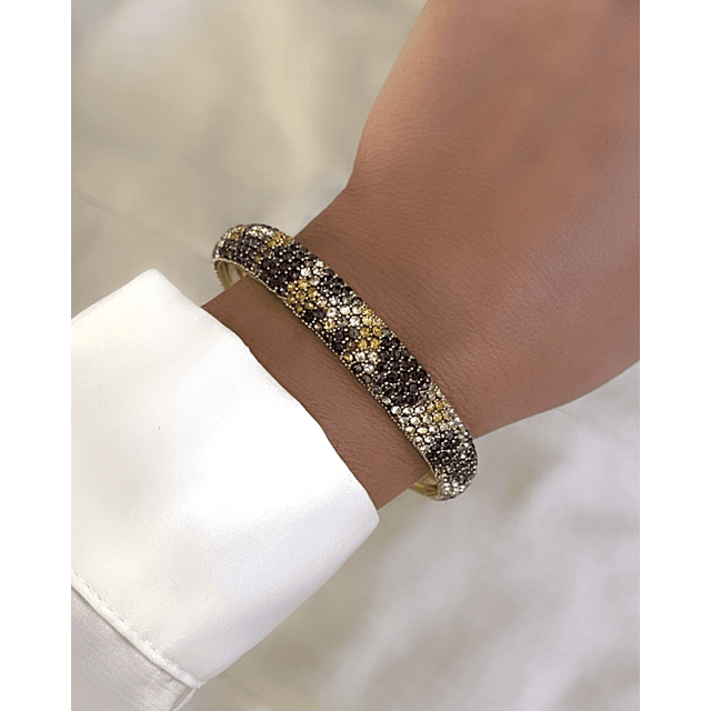 Esclava Leopardo Print Delgada gold