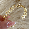  Brazalete 10 Estrellas Circones Gold