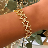  Brazalete 10 Estrellas Circones Gold