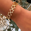  Brazalete 10 Estrellas Circones Gold