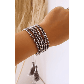 Brazalete Boho Chic Miyuki Silver 