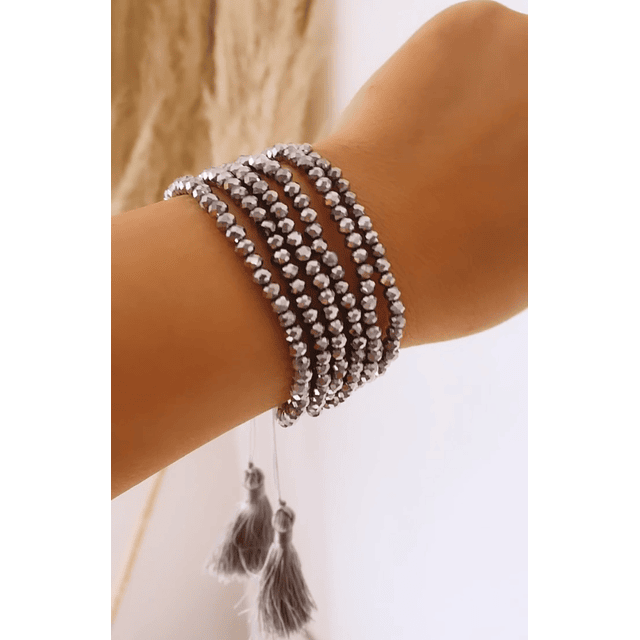 Brazalete Boho Chic Miyuki Silver 
