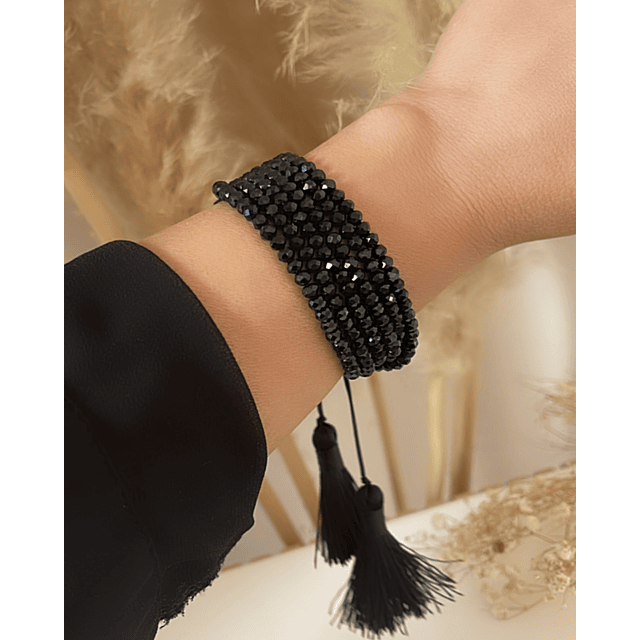 Brazalete Boho Chic Miyuki Black