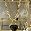 Collar Maxi Corazon Luxury Black &Gold