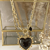 Collar Maxi Corazon Luxury Black &Gold