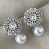 Aros Praga Perla y Circones Silver 