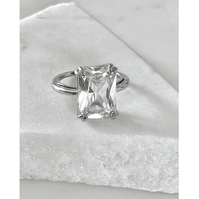 Anillo Maxi Circon Solitario Silver