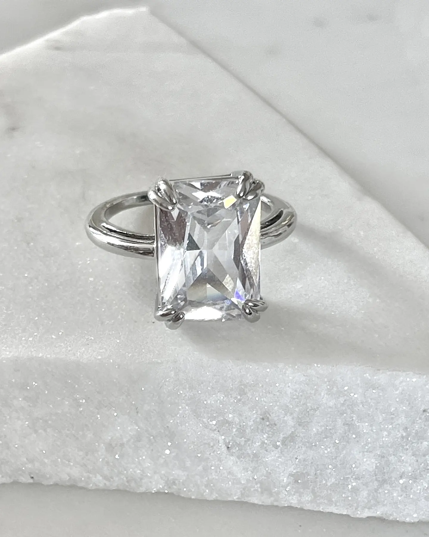 Anillo Maxi Circon Solitario Silver 2