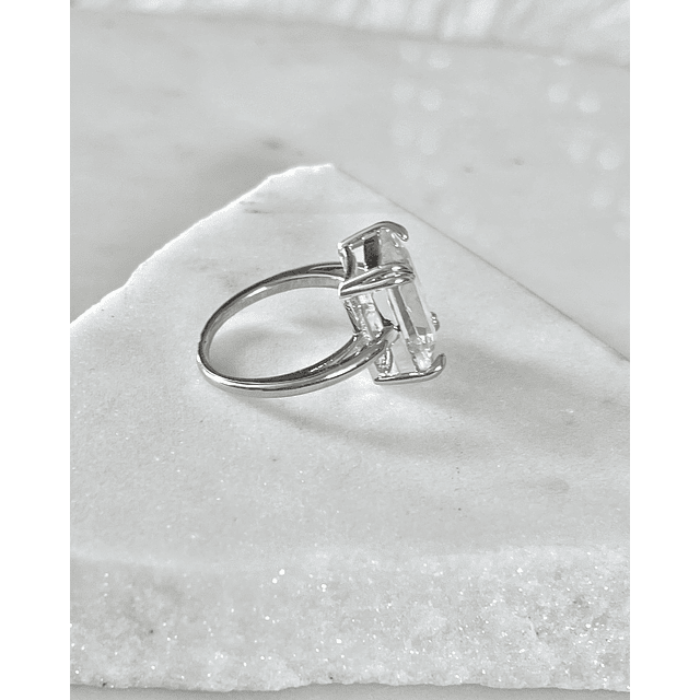 Anillo Maxi Circon Solitario Silver
