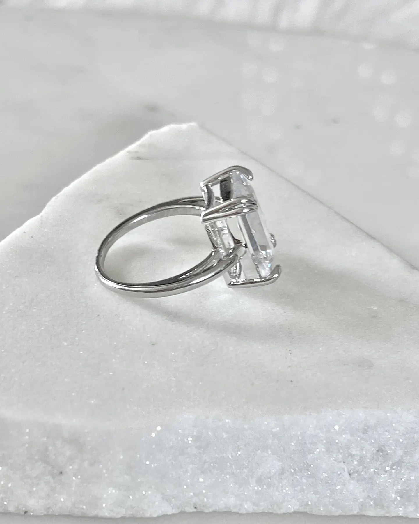 Anillo Maxi Circon Solitario Silver 4