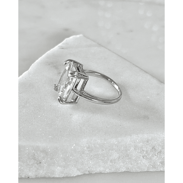 Anillo Maxi Circon Solitario Silver