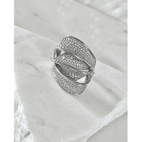 Anillo Elipse Entrelazado Circones Silver