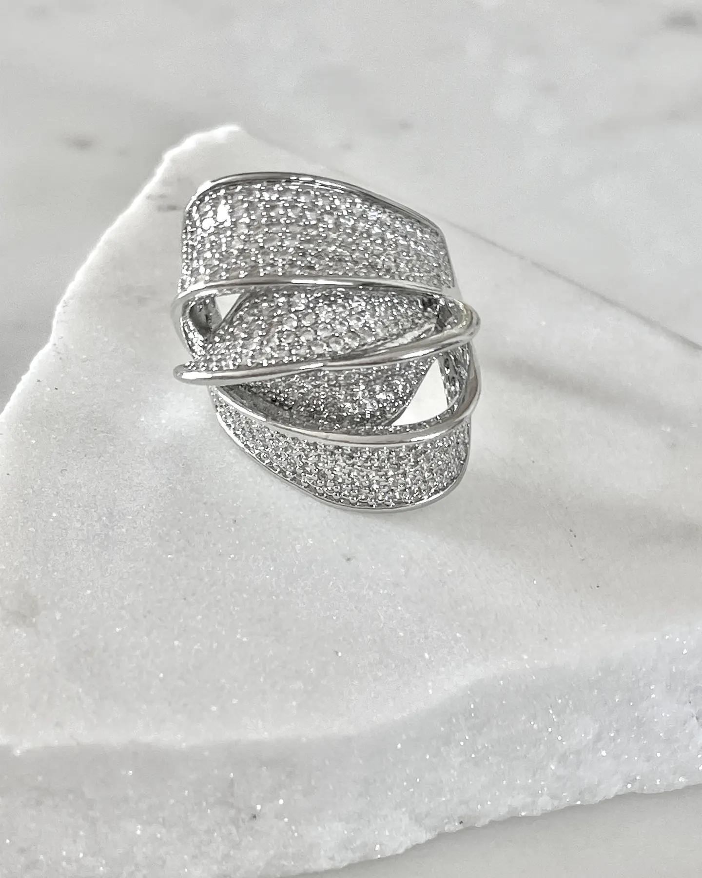 Anillo Elipse Entrelazado Circones Silver 4