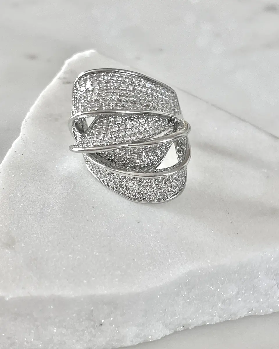 Anillo Elipse Entrelazado Circones Silver 4